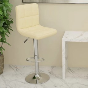 vidaXL Banco de bar tecido cor creme