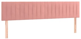 Cama boxspring com colchão 120x190 cm veludo rosa