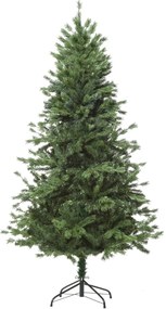 HOMCOM Árvore Artificial de Natal com Base Dobrável 696 Galhos PE Tridente e PVC Individual Árvore de Natal Decorativa Exterior Interior Ø90x180 Verde