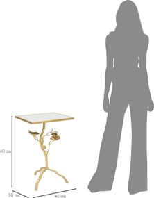 MESA DE APOIO TISTY 40X30X60 CM DOURADA