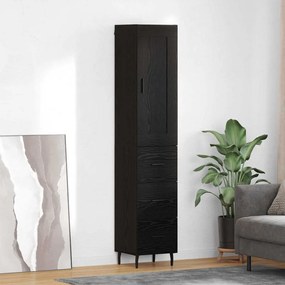 vidaXL Buffê Carvalho Preto 34,5 x 34 x 180 cm Madeira processada