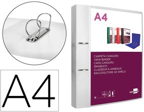Carpeta Canguro 2 Anillas 40 mm Mixtas Polipropileno Din A4 Transparente