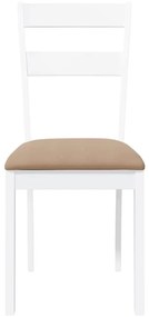 Cadeiras de jantar com almofadões 2 pcs madeira maciça branco