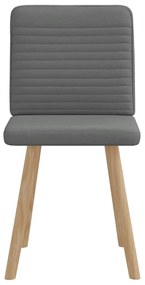 Cadeiras de jantar 2 pcs tecido cinzento-escuro
