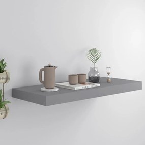 vidaXL Prateleira de parede suspensa 60x23,5x3,8 cm MDF cinza