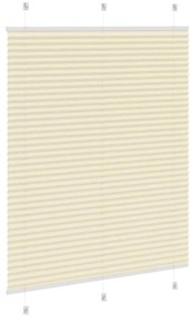 Creme Plissada Cega 110x100 cm Largura Tecido 109,4cm Poliéster