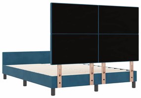 Cama vidaXL Azul Escuro 140x190 cm Veludo