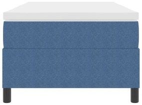 Cama Box Spring com Colchão Azul 90x200 cm Tecido Veludo Corduroy