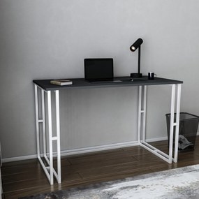 Mesa de Estudo Kane – Branco Antracite – 120x60x74,8 cm
