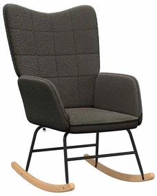 Cadeira Relaxante vidaXL Cinza Escuro em Tecido Lã Curly