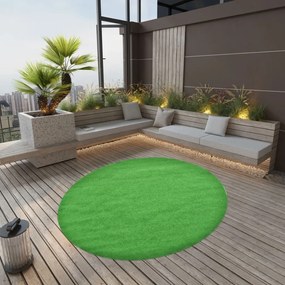 147808 vidaXL Relva artificial com pitões redonda diâmetro 170 cm verde