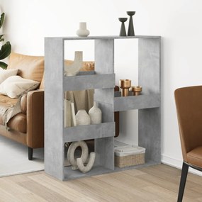 vidaXL Divisória 100x33x115 cm derivados de madeira cinzento cimento
