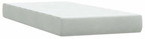 Cama com molas/colchão cinzento-claro 80x220 cm veludo