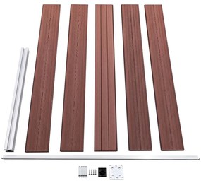 Painel de vedação para jardim 175x105 cm WPC castanho