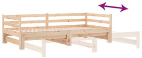Estrutura sofá-cama de puxar sem colchão 80x200 cm