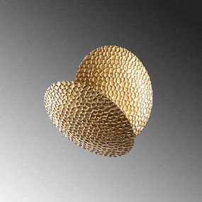 Candeeiro de Parede Yosma - Dourado - 21cmx21cmx15cm