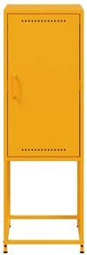 Aparador alto 36x39x107 cm aço amarelo mostarda