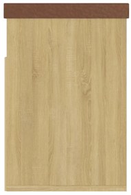 Banco sapateira + almofadão 80x30x47cm contrap. carvalho sonoma