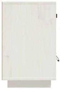 Mesa de cabeceira 40x34x55 cm madeira de pinho maciça branco