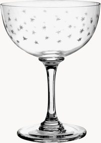 Taças de champanhe em cristal artesanal Stars, conjunto de 6
