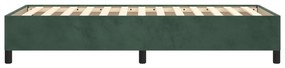 Estrutura de cama 100x200 cm veludo verde-escuro