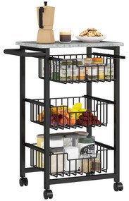 Carrinho de Cozinha com 3 Cestos Deslizantes Taimi – 49,5x31x69 cm – E