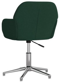 Cadeira de escritório giratória tecido verde escuro