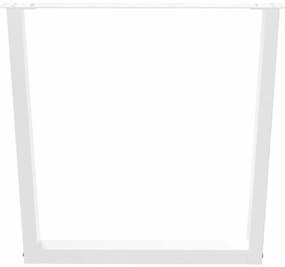 Pernas para mesa de jantar em V, 2 peças, branco, 90x (72-73,3) cm, aç