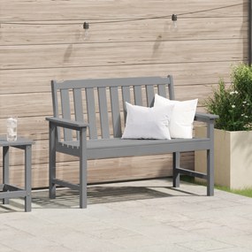 vidaXL Banco de Jardim Cinza Claro 120 cm HDPE
