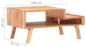 Mesa de centro 100x50x45 cm madeira de acácia maciça