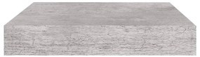 Prateleiras de parede 4 pcs 23x23,5x3,8cm MDF cinzento-cimento