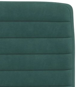 Cadeiras de jantar 6 pcs veludo verde-escuro