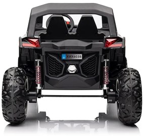 Carro elétrico para Crianças 24V 2 Lugares 4x4 Buggy UTV-MX 2000N Rodas de EVA, Assento de couro Preto