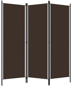 Divisória de quarto com 3 painéis 150x180 cm castanho