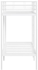 Beliche sem colchão 80x200 cm aço branco