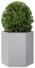 Vaso/floreira de jardim hexagonal 46x40x45 cm aço galvanizado