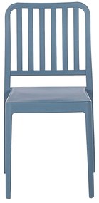 Conjunto de 4 cadeiras de jardim azuis SERSALE Beliani