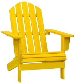 Cadeira Adirondack para jardim abeto maciço amarelo