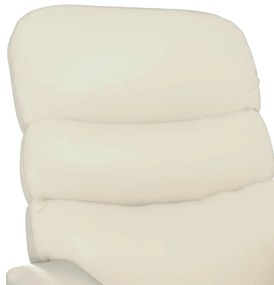 Poltrona de massagens elétrica couro artificial cor creme