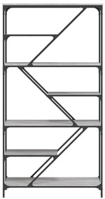 Estante 91x36x176 cm derivados de madeira e aço cinzento sonoma