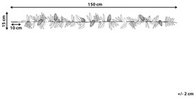 Guirlanda de Natal laranja 150 cm MARBELLA Beliani