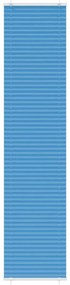 Plissado Cego Azul 40x200 cm Largura Tecido 39,4 cm Poliéster