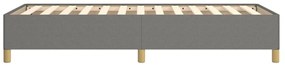 Estrutura de cama sem colchão 100x200 cm tecido cinzento-escuro