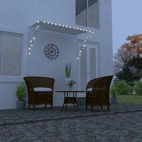 vidaXL Toldo retrátil com LED 250x150 cm creme