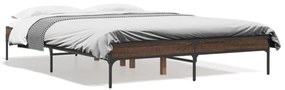 Estrutura de cama 140x190cm derivados madeira/metal