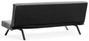 Sofá-Cama Zola de 3 Lugares com Estrutura Metálica – 180x102 cm – Cinz