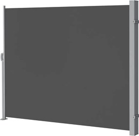 Toldo lateral 160 x 500 cm com caixa de aço, resistente à ferrugem, extensível Antracite