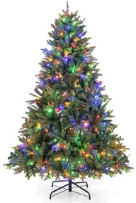 Árvore de Natal artificial 180cm com luzes LED multicoloridas brancas quentes 11 modos de iluminação Verde