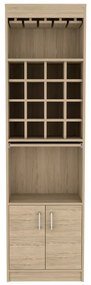 Móvel de bar com mesa extensível Kava Beijing, 51 cm x 180,6 cm x 34 cm, Cor Mel