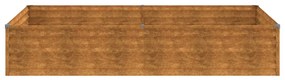 Canteiro elevado de jardim 195x100x36 cm aço corten